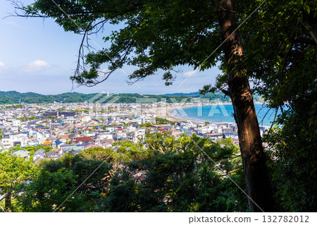 View of the sea from Hasedera Temple in Kamakura, Japan 132782012