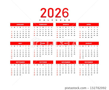 2026 calendar template 2026 calendar template 132782092