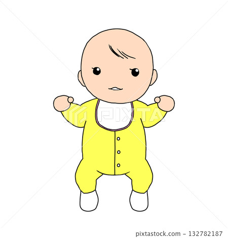 一個健康的嬰兒的插圖 132782187