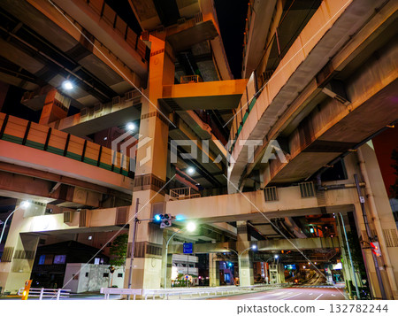 Hakozaki Junction 1 at night Hakozaki Junction 1 at night 132782244