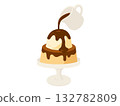 Pudding affogato illustration Pudding affogato illustration 132782809