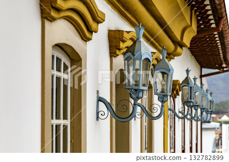 Antique metal lanterns Antique metal lanterns 132782899