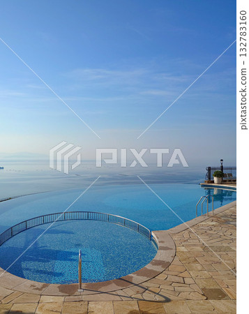 Infinity pool overlooking the Seto Inland Sea 132783160