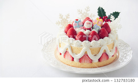 草莓聖誕蛋糕 132783180