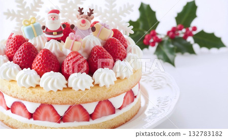 草莓聖誕蛋糕 132783182