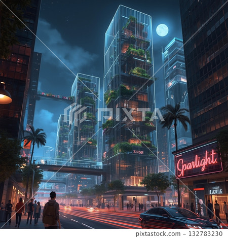 新都市天際線,擁有未來主義的城市夜景與空中花園 新都市天際線,擁有未來主義的城市夜景與空中花園 132783230