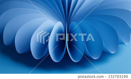 Abstract blue geometric patterns and curves Clean futuristic design 132783298