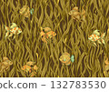 Seamless aquarium pattern with ornamental fish 132783530