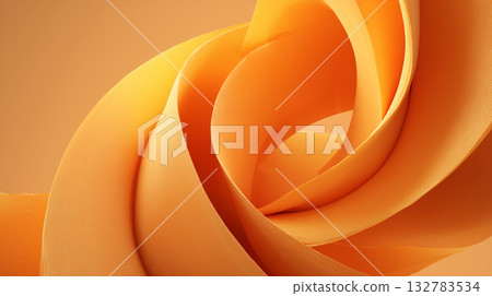 抽象紙張螺旋結構和曲線,健康、環保、積極的設計 抽象紙張螺旋結構和曲線,健康、環保、積極的設計 132783534