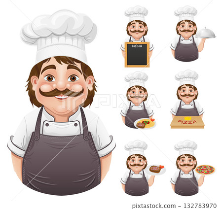 cooking chef man preparing dishes and food in the kitchen cartoon stock vector illustration cooking chef man preparing dishes and food in the kitchen cartoon stock vector illustration 132783970
