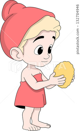 Woman After Bath Applying Skincare Cream Woman After Bath Applying Skincare Cream 132784946