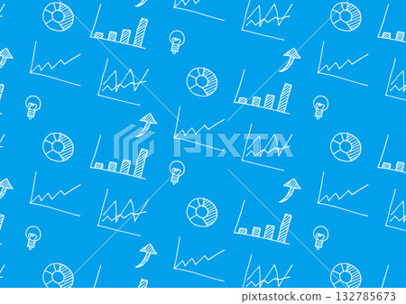 Loose hand-drawn graph pattern background material 132785673