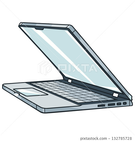 The smooth opening and closing silver laptop and plain blue screen give it a sense of innovation. The smooth opening and closing silver laptop and plain blue screen give it a sense of innovation. 132785728