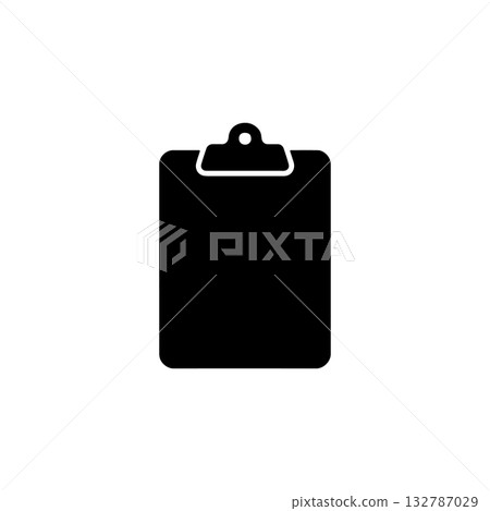 clipboard silhouette office document holder isolated on white background clipboard silhouette office document holder isolated on white background 132787029