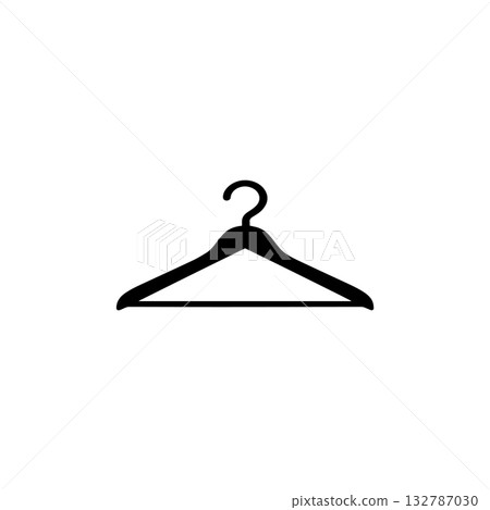clothes hanger silhouette icon wardrobe closet garment illustration clothes hanger silhouette icon wardrobe closet garment illustration 132787030