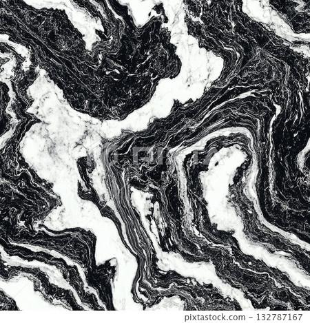 seamless granite texture with black and white swirls 132787167