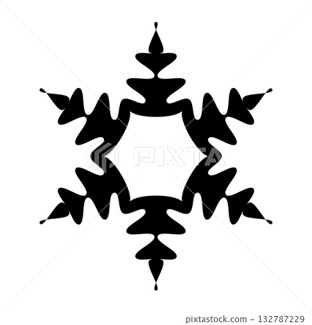 Snowflake flat icon. Snow simple sign. Snowflake black template. Snowflake winter symbol. Snow pattern isolated on white background. Christmas design for app, website, logo. Snowflake flat icon. Snow simple sign. Snowflake black template. Snowflake winter symbol. Snow pattern isolated on white background. Christmas design for app, website, logo. 132787229