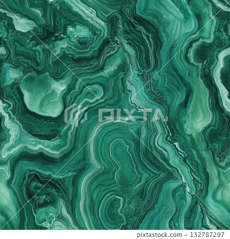seamless malachite texture with flowing green pattern 132787297