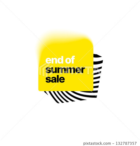 Discount banner template with blur effect. Vector illustration. Summer sale. 132787357