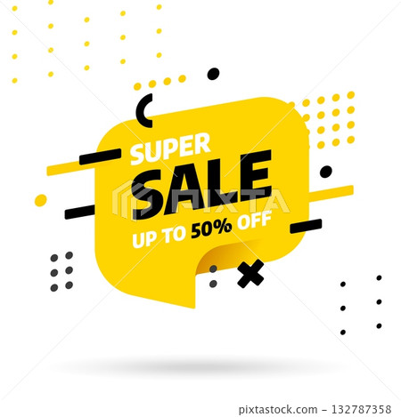 Sale banner template design. Special offer. Vector illustration. 132787358