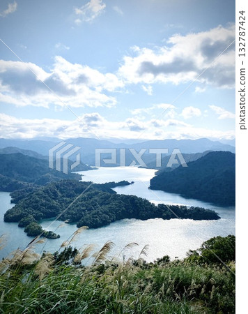 台灣新北市石碇千島湖的高處風景 132787424