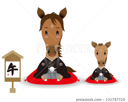 馬年(生肖)插圖 馬年(生肖)插圖 132787720