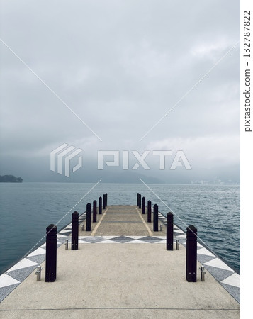 台灣南投日月潭的碼頭 132787822