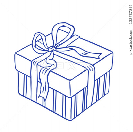 Retro hand drawn Christmas gift box vector illustration. Doodle Xmas, birthday, Valentines day present on white background. Retro hand drawn Christmas gift box vector illustration. Doodle Xmas, birthday, Valentines day present on white background. 132787855