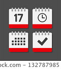 Icon page calendar - 17 day, agenda, check, timer 132787985