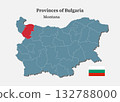 Vector map of Bulgaria - Montana Province 132788000