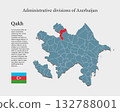 Vector map of Azerbaijan, Qakh District 132788001