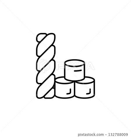 Marsmallows vector icon. Food icon line style. perfect use for logo, presentation, website, and more. modern icon design outline style 132788009