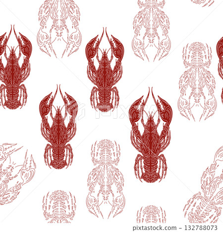 seamless pattern with crabs seamless pattern with crabs 132788073