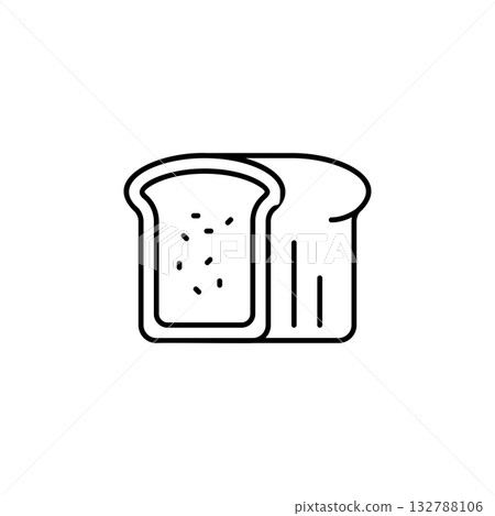 Bread vector icon. Food icon line style. perfect use for logo, presentation, website, and more. modern icon design outline style Bread vector icon. Food icon line style. perfect use for logo, presentation, website, and more. modern icon design outline style 132788106