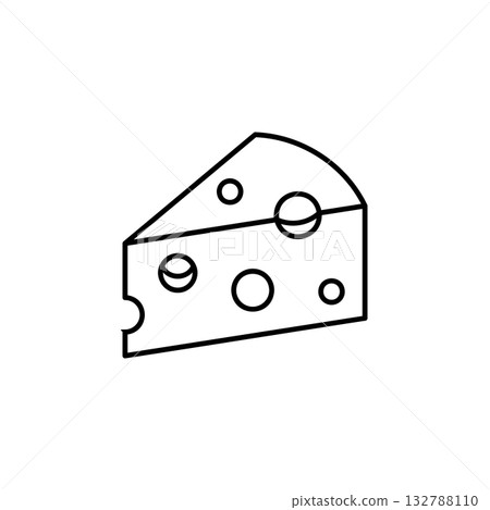 Cheese vector icon. Food icon line style. perfect use for logo, presentation, website, and more. modern icon design outline style Cheese vector icon. Food icon line style. perfect use for logo, presentation, website, and more. modern icon design outline style 132788110