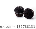 Homemade chocolate muffins 132788131