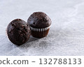 Homemade chocolate muffins 132788133
