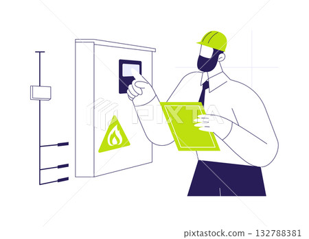 Fire alarm system abstract concept vector illustration. 132788381