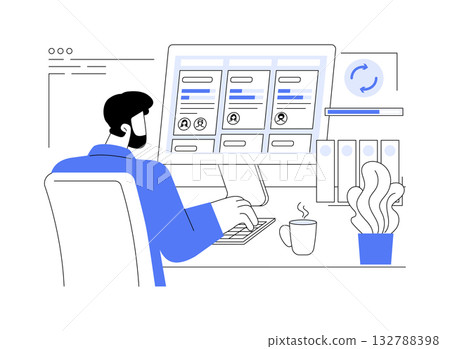 Project status updates isolated cartoon vector illustrations. 132788398
