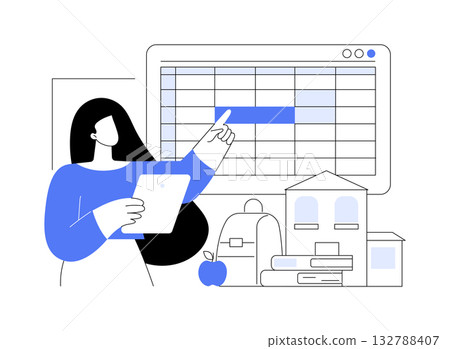 Lesson plans isolated cartoon vector illustrations. Lesson plans isolated cartoon vector illustrations. 132788407