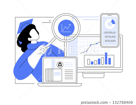 Learning progress isolated cartoon vector illustrations. 132788409