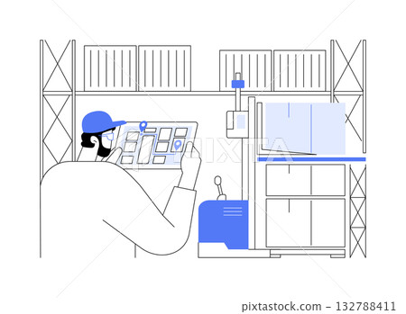 Navigation system isolated cartoon vector illustrations. 132788411