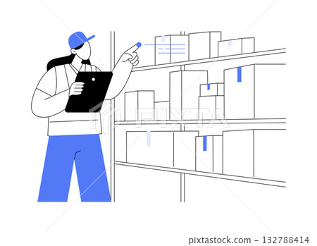 Inventory tracking isolated cartoon vector illustrations. Inventory tracking isolated cartoon vector illustrations. 132788414