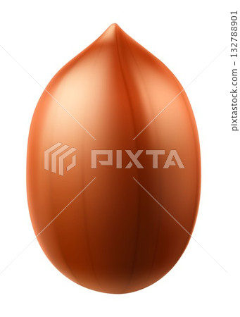 Peanuts isolated on white background. For packaging with peanut butter, a mixture of nuts. Vegetable protein for vegetarians, a healthy product. Realistic vector 3D illustration. 132788901