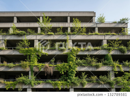Urban rewilding vertical garden 132789381