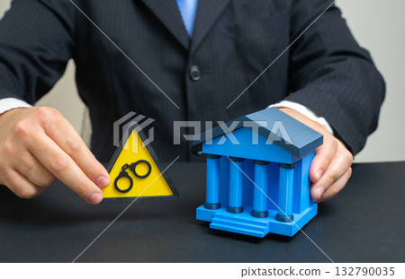 Arrest of bank accounts. Blocking of financial transactions. Legal restrictions on account access. Business interruption. Financial control measures. Anti money laundering operations. 132790035