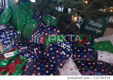 christmas objects decoration for a family traditional celebration 132790554