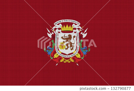 The official flag of Caracas, the capital of Venezuela, on textured fabric. Conceptual collage. Illustration The official flag of Caracas, the capital of Venezuela, on textured fabric. Conceptual collage. Illustration 132790877