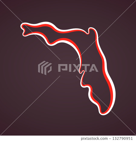 Florida - Outline Map 132790951