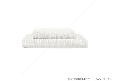 Organic waffle bath towel for eco spa 132791059